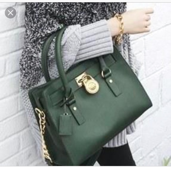Micheal kors Hamilton bag green excellent - Picture 8 of 8